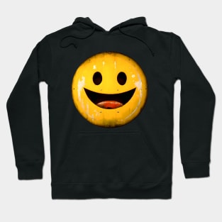 Retro Metal Open Smiley Face 01 Hoodie